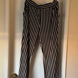 Black and White Striped Pants
